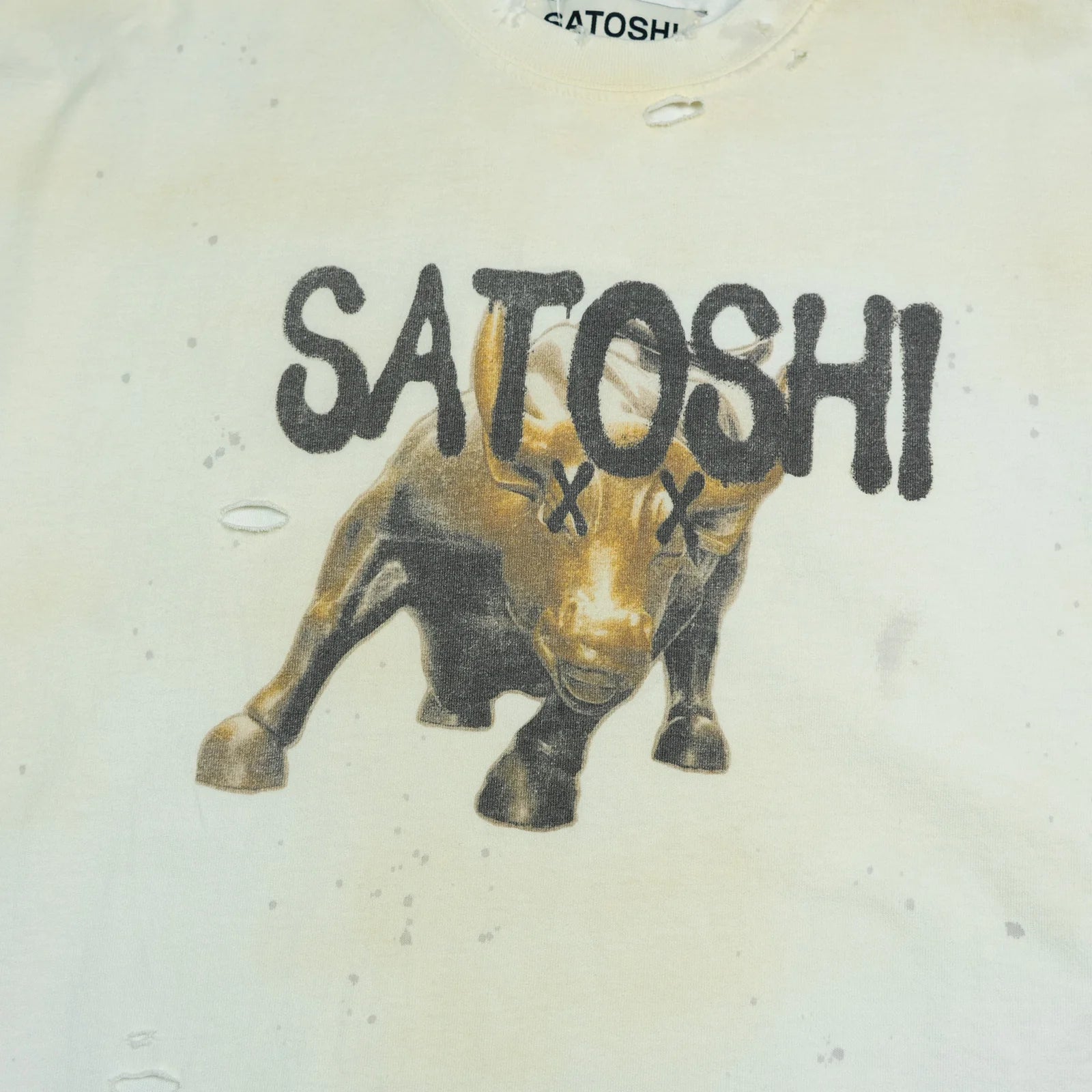 Satoshi Nakamoto 'Wall St' White Tee