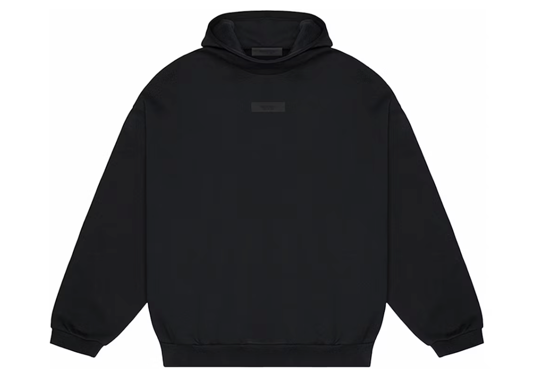 Essentials Jet Black Pullover Hoodie