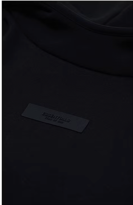 Essentials Jet Black Pullover Hoodie