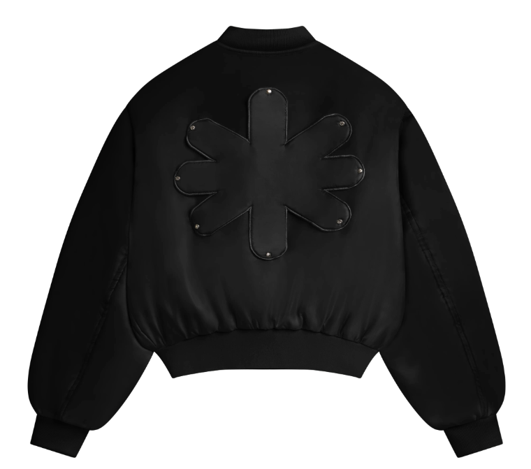 LOST SHDWS 'Reversible Detached' Black Oil Bomber Jacket