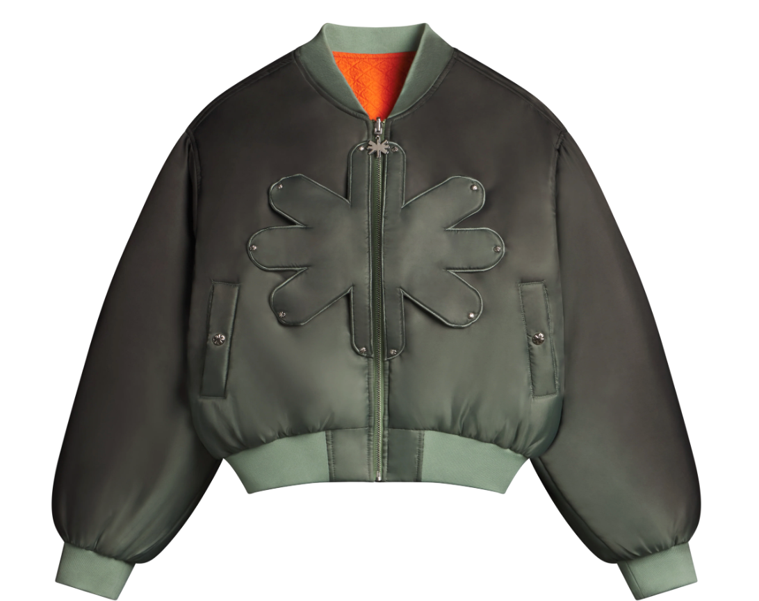 LOST SHDWS 'Reversible Detached' Petroleum Green Bomber Jacket