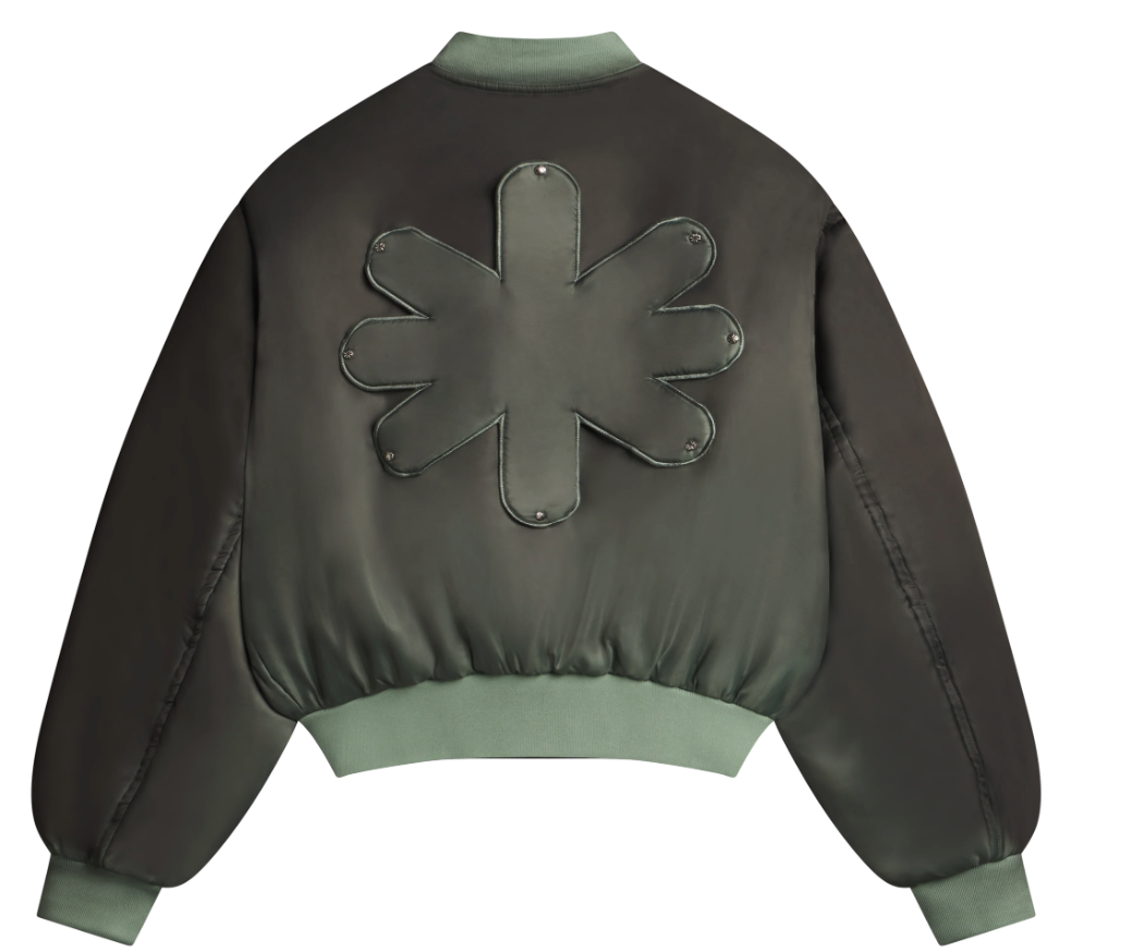 LOST SHDWS 'Reversible Detached' Petroleum Green Bomber Jacket