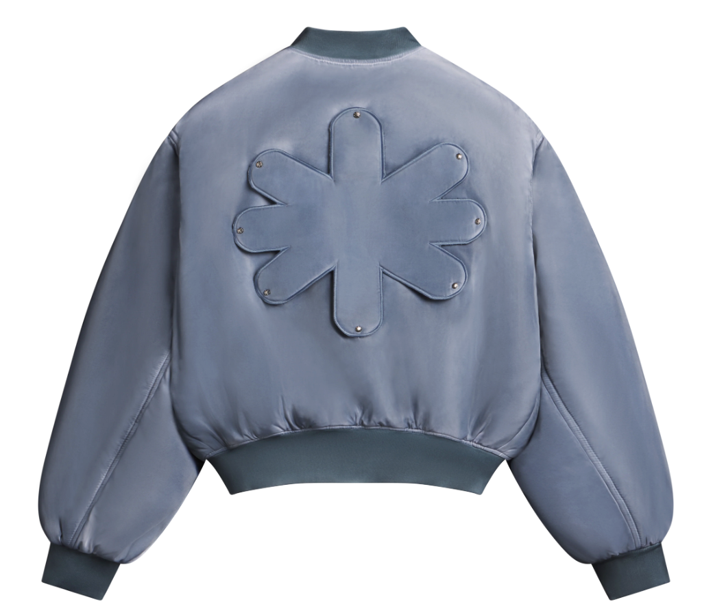 LOST SHDWS 'Reversible Detached' Seafoam Blue Bomber Jacket