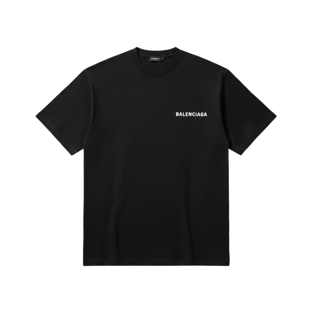 Balenciaga 'Double Sided Logo' Black & White Tee