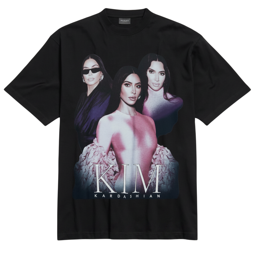 Balenciaga 'Kim K' Black Tee