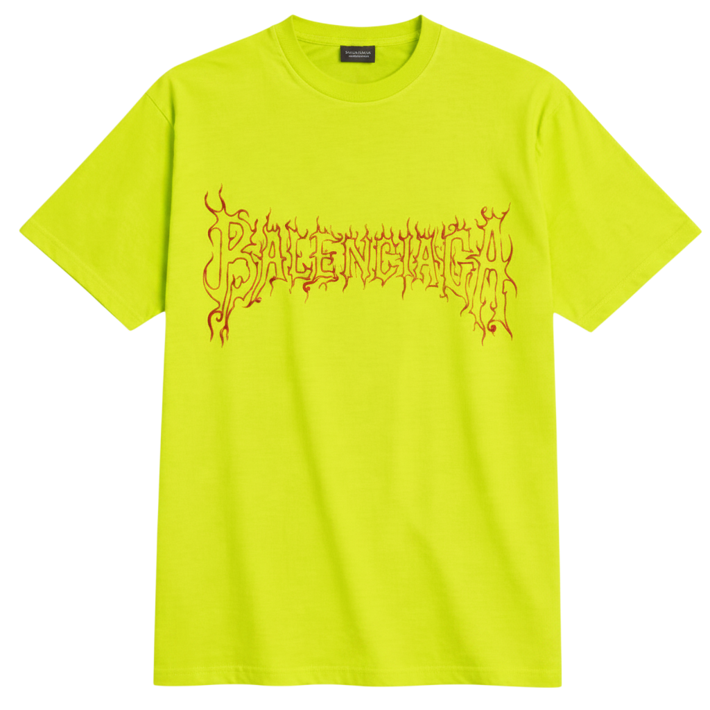 Balenciaga 'Darkwave' Flou Yellow Tee