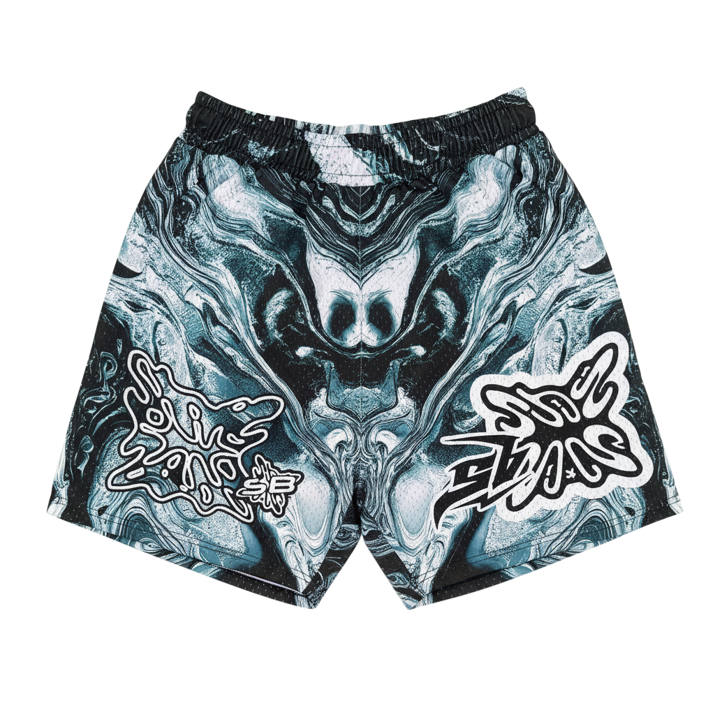 SB Studios 'Color Rush' Cobalt Black Shorts