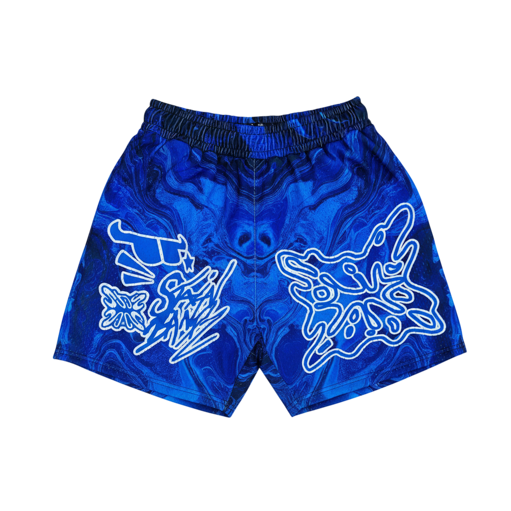 SB Studios 'Graffiti Shorts V2' Ocean Blue Shorts