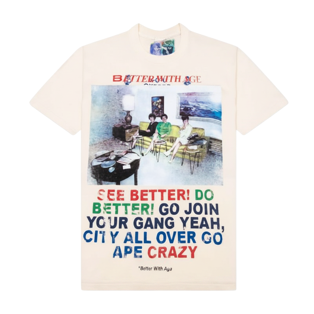 Better With Age 'Gibberish' White Tee