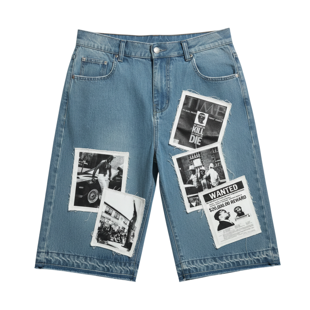 Fraternal Desires 'WATTBA' Blue Jeans Shorts