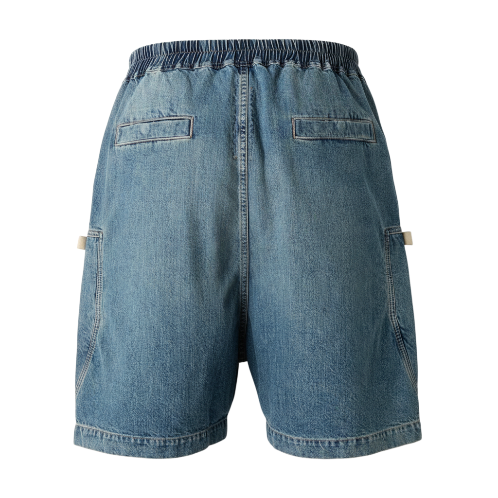 Rick Owens 'Bauhaus Pods' Indigo Jeans Shorts