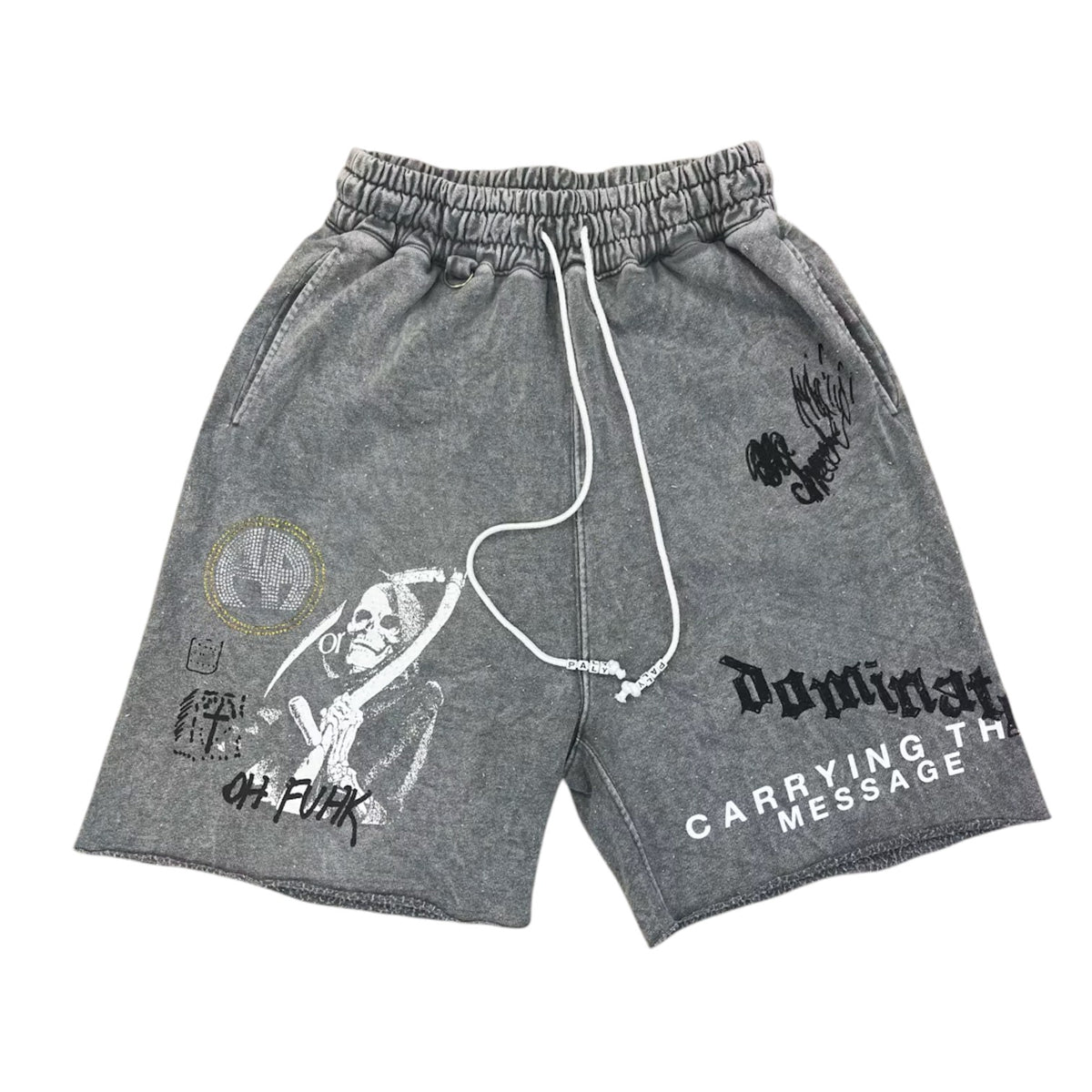 Paly Hollywood 'Carrying The Message' Light Grey Shorts