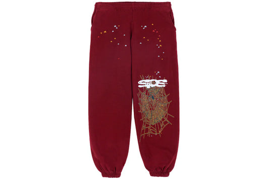 Sp5der Sweats Maroon