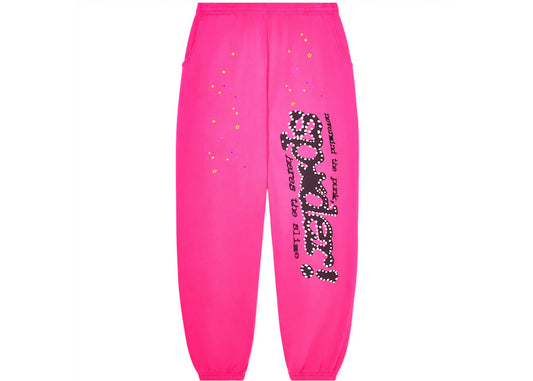Sp5der Sweats Hot Pink Punk  V2