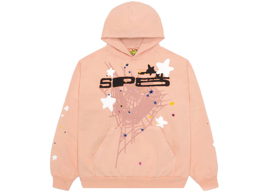 Sp5der Hoodie Peach Bellini