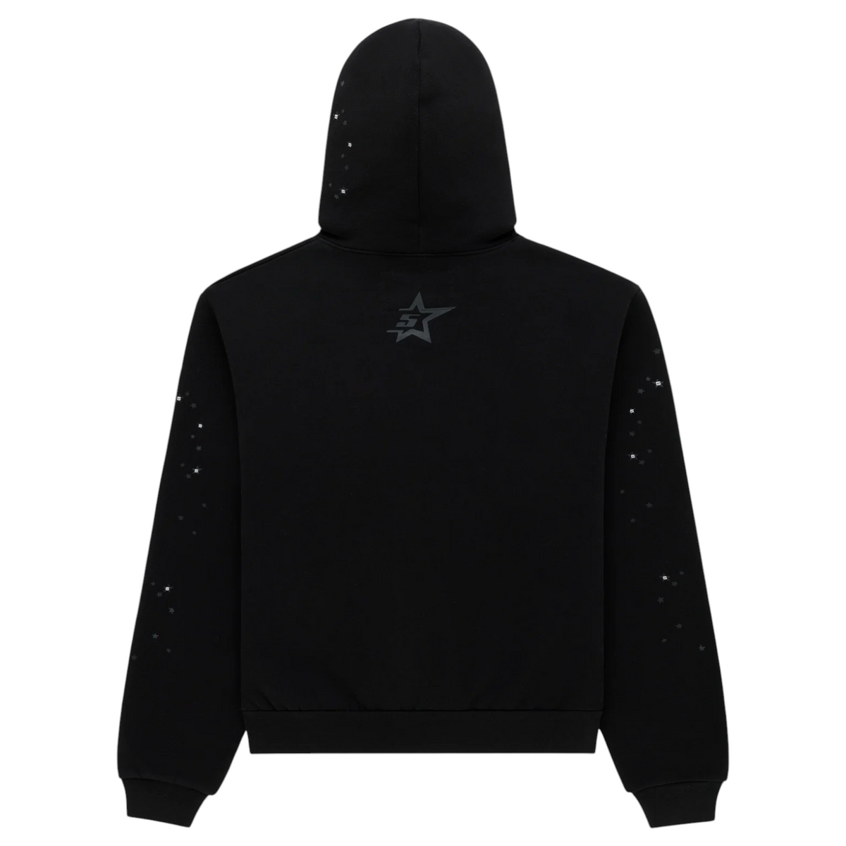 SP5DER 'PUNK V2' Rhinestone Black Hoodie