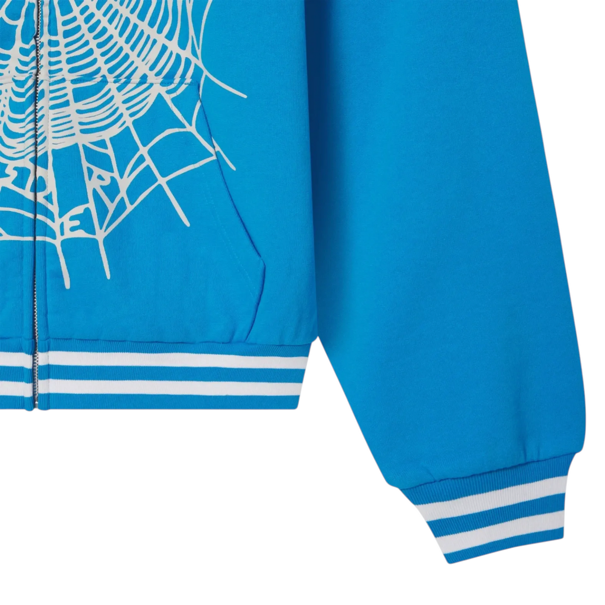 Sp5der 'Atlantic" OG Logo Stripe Zip Hoodie
