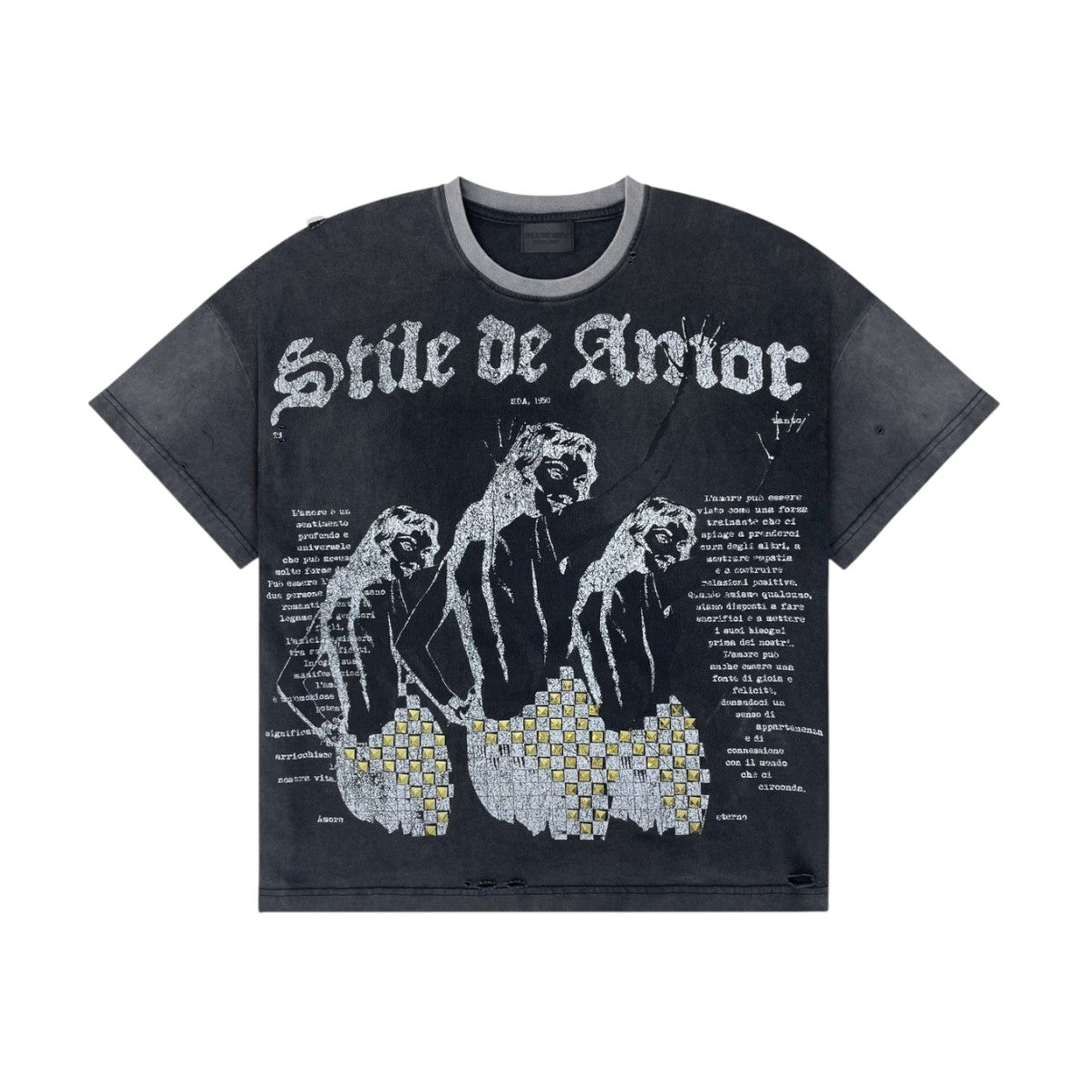 Stile De Amor '1950 Amor' Black Tee