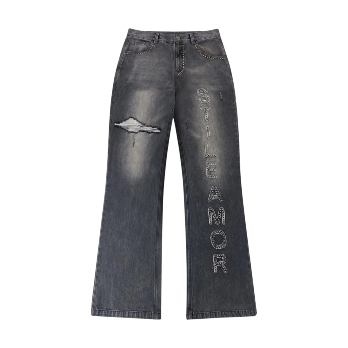 Stile De Amor 'Borchie' Black Denim