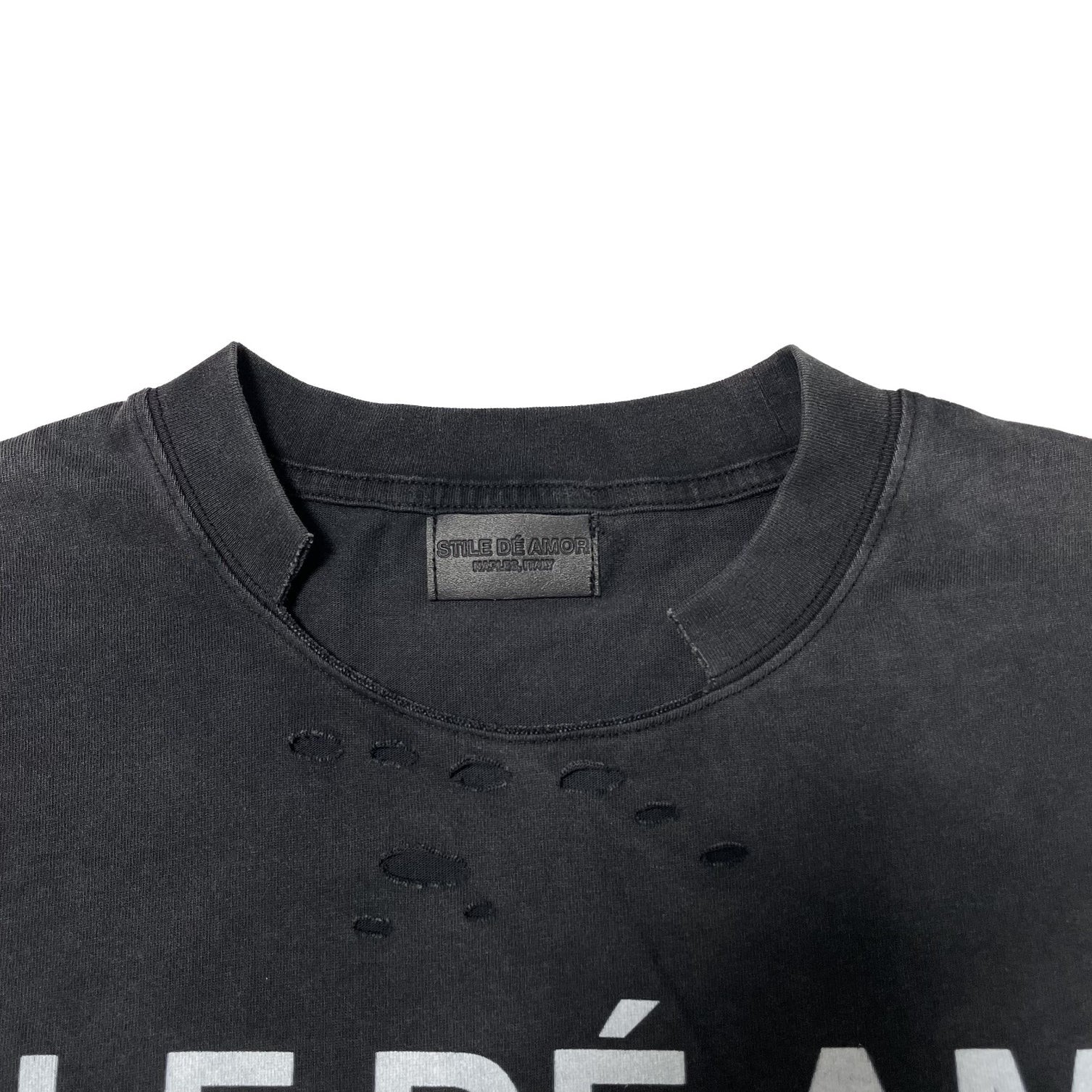 Stile De Amor 'Nero Su Bianco ' Black LS Tee