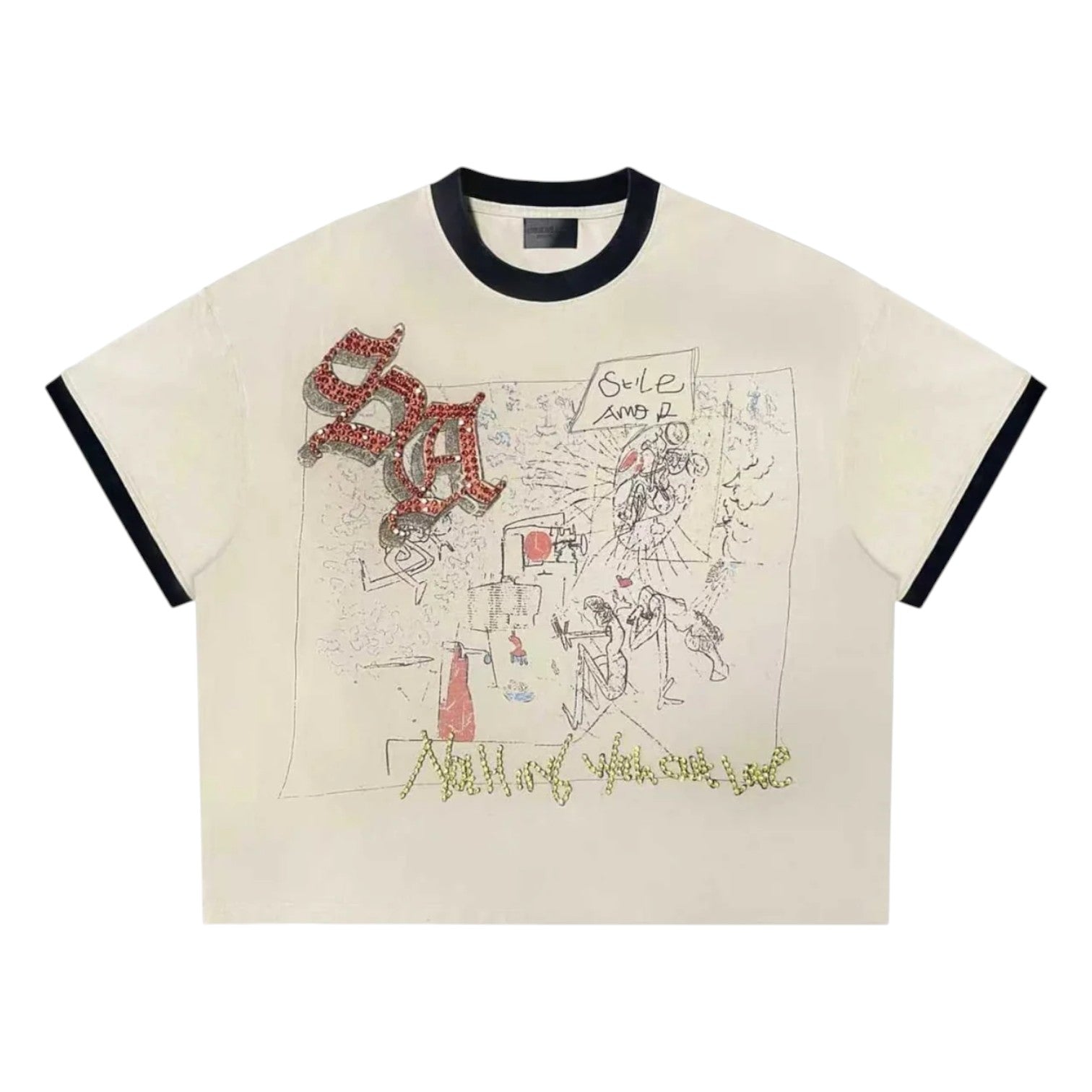 Stile De Amor 'Nun Without SA' Cream Tee