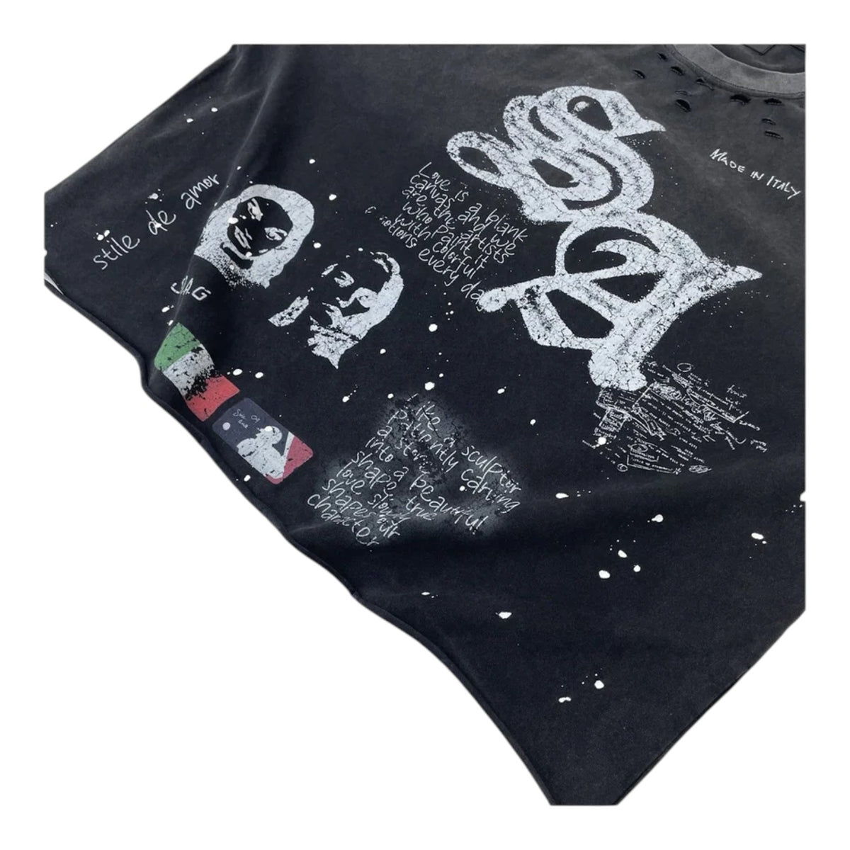 Stile De Amor 'Squadra SA' Black LS Tee
