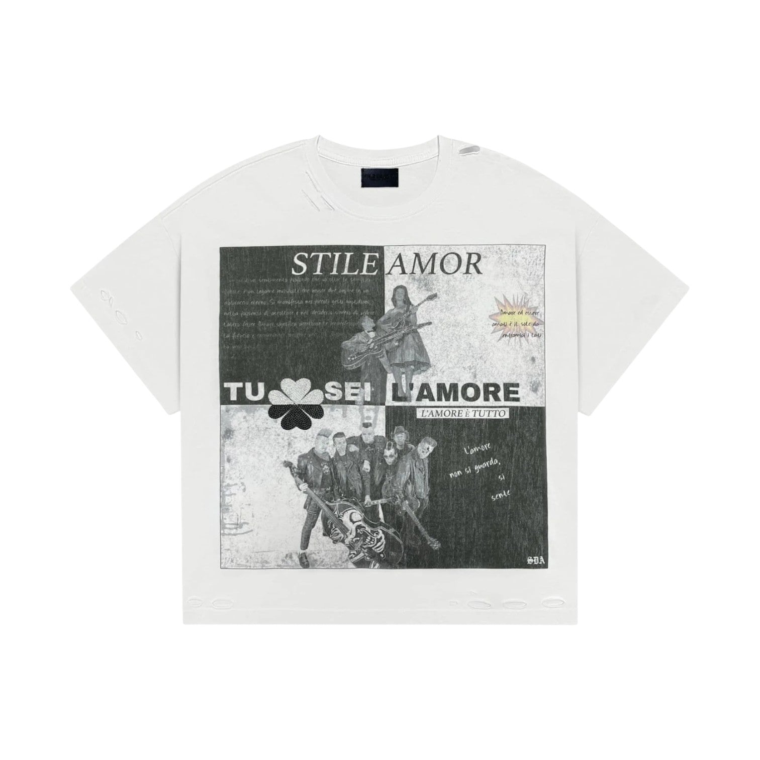 Stile De Amor 'Ying Yang' White Tee