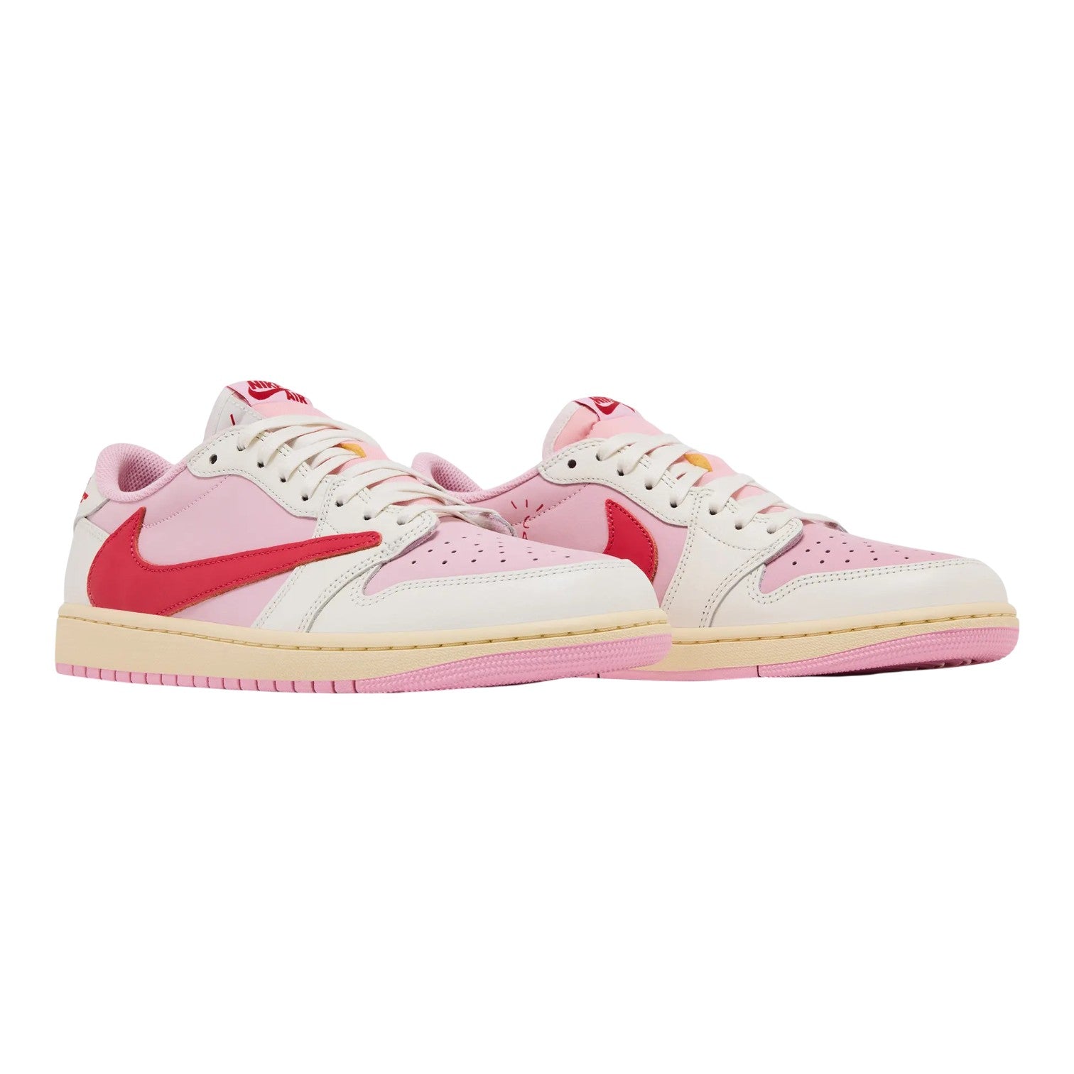 Travis Scott x Air Jordan 1 Low 'Sail Tropical Pink' Pink Sneakers
