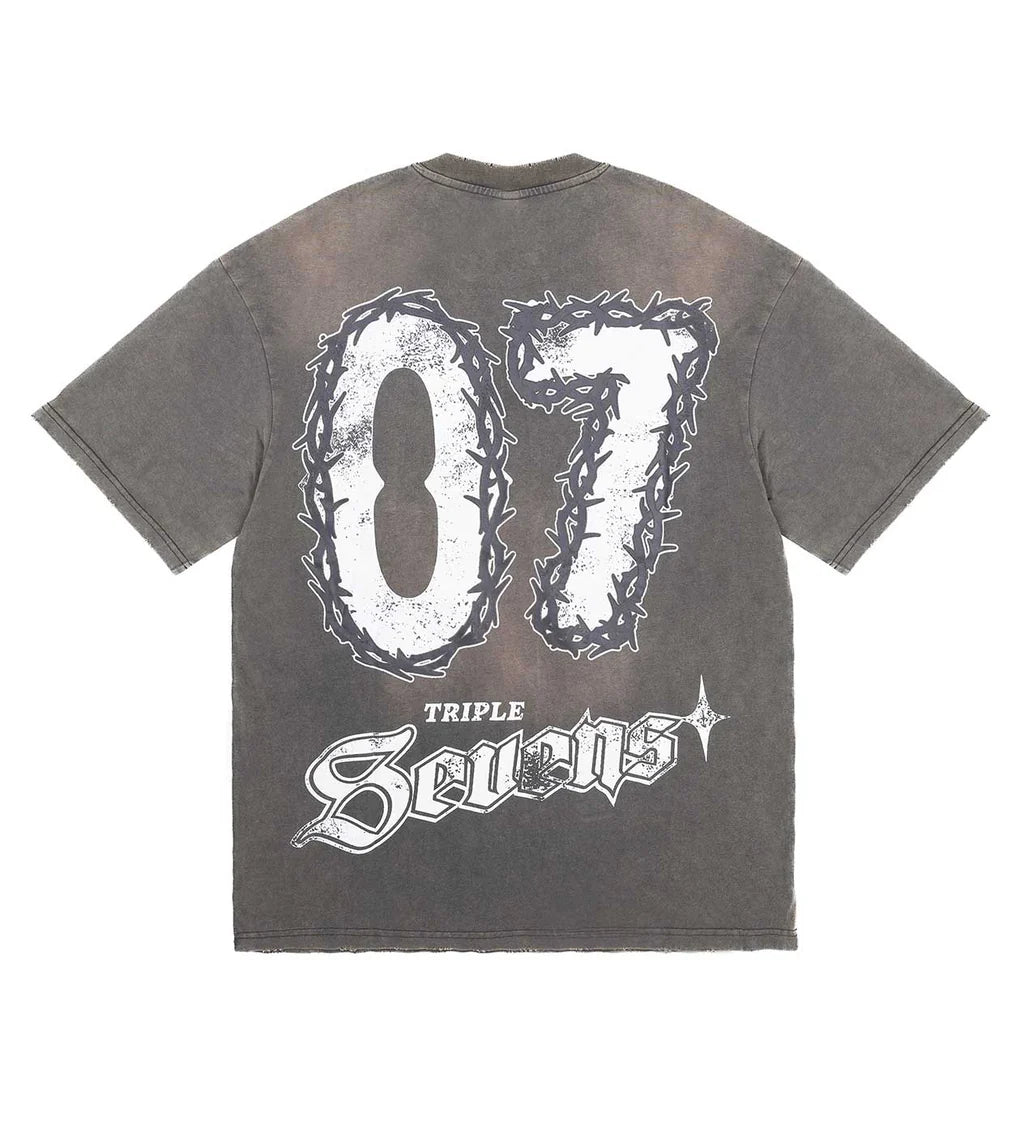 Triple Sevens 7 Savior Grey Tee