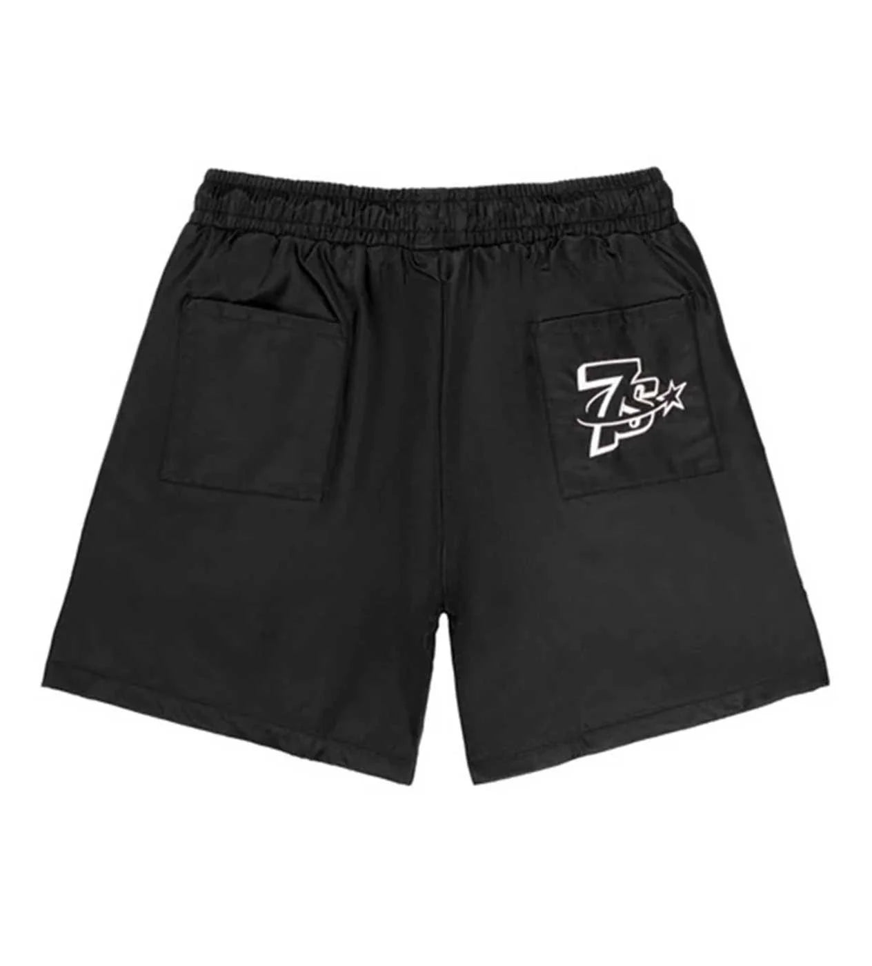 Triple Sevens 7 Black Nylon Shorts