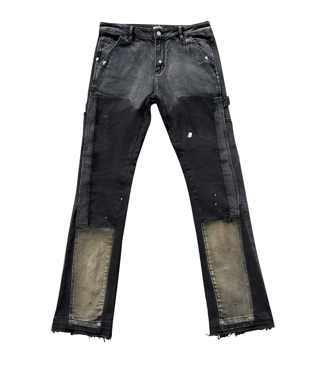 Triple Sevens 7 Flared Black Denim Pants