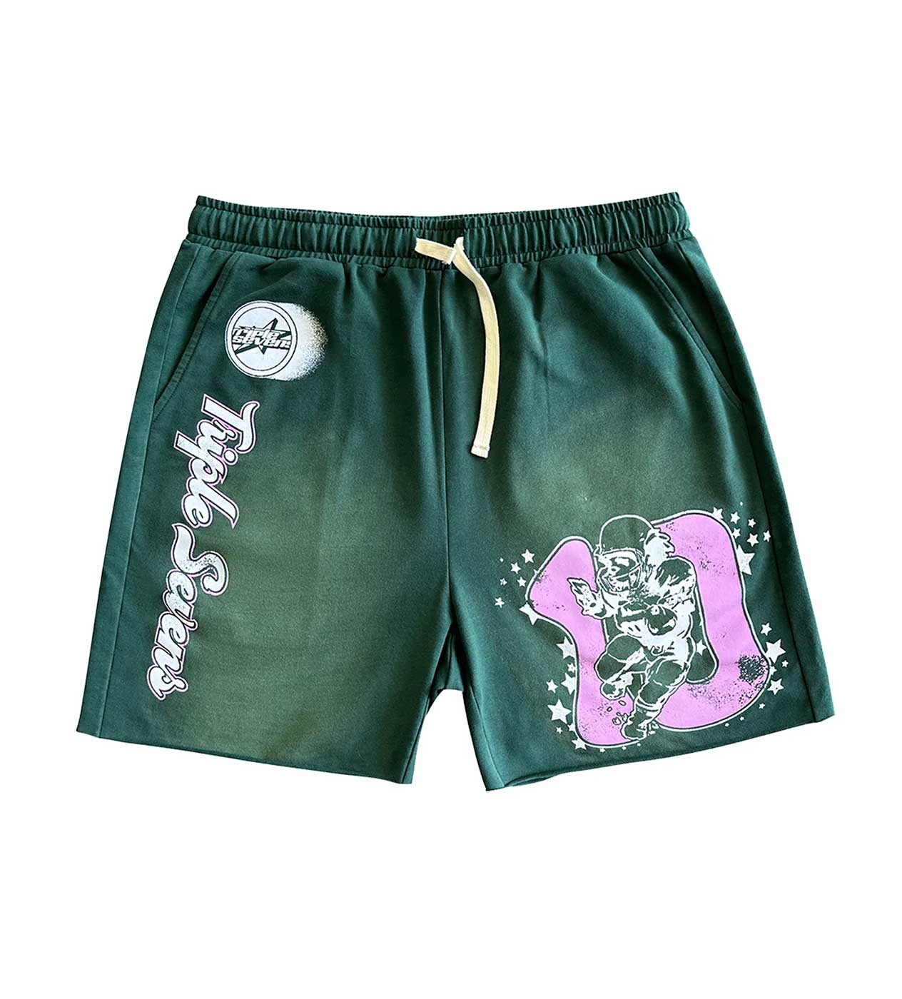 Triple Sevens 7 'All Star' Green & Pink Shorts