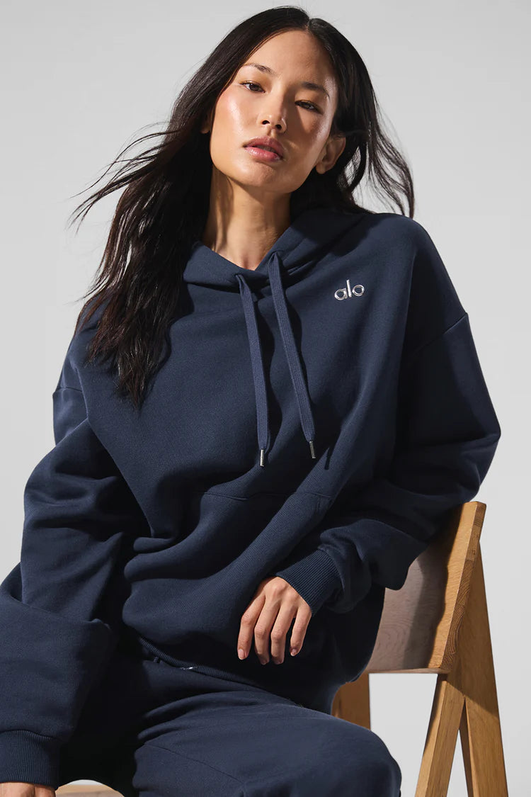 ALO 'Accolade' Navy Pullover Hoodie