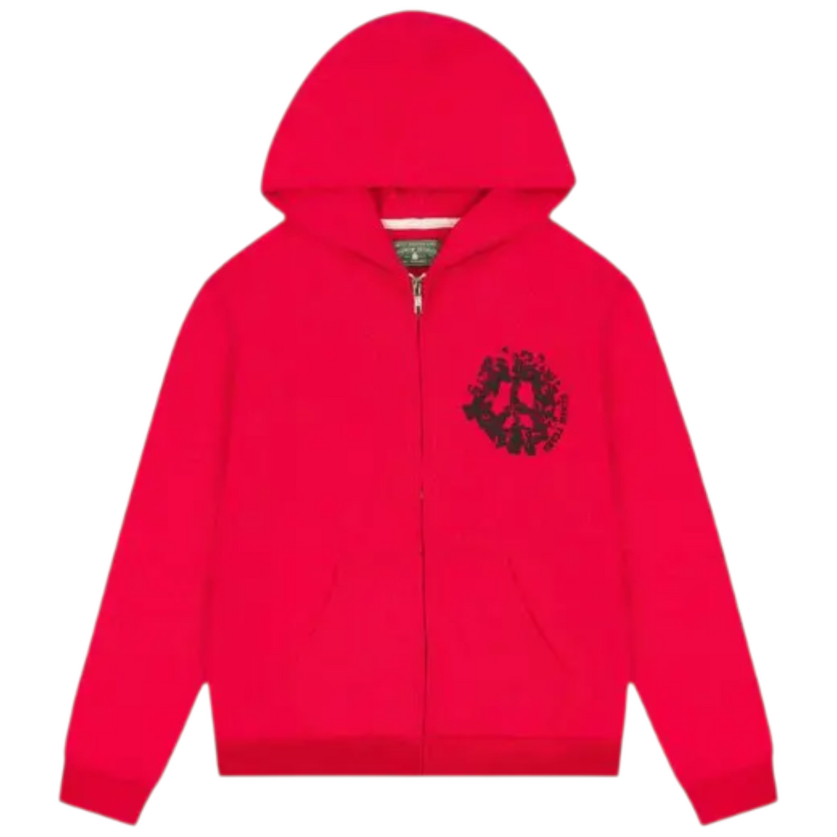 Denim Tears 'University' Red/Black Zip Up Hoodie