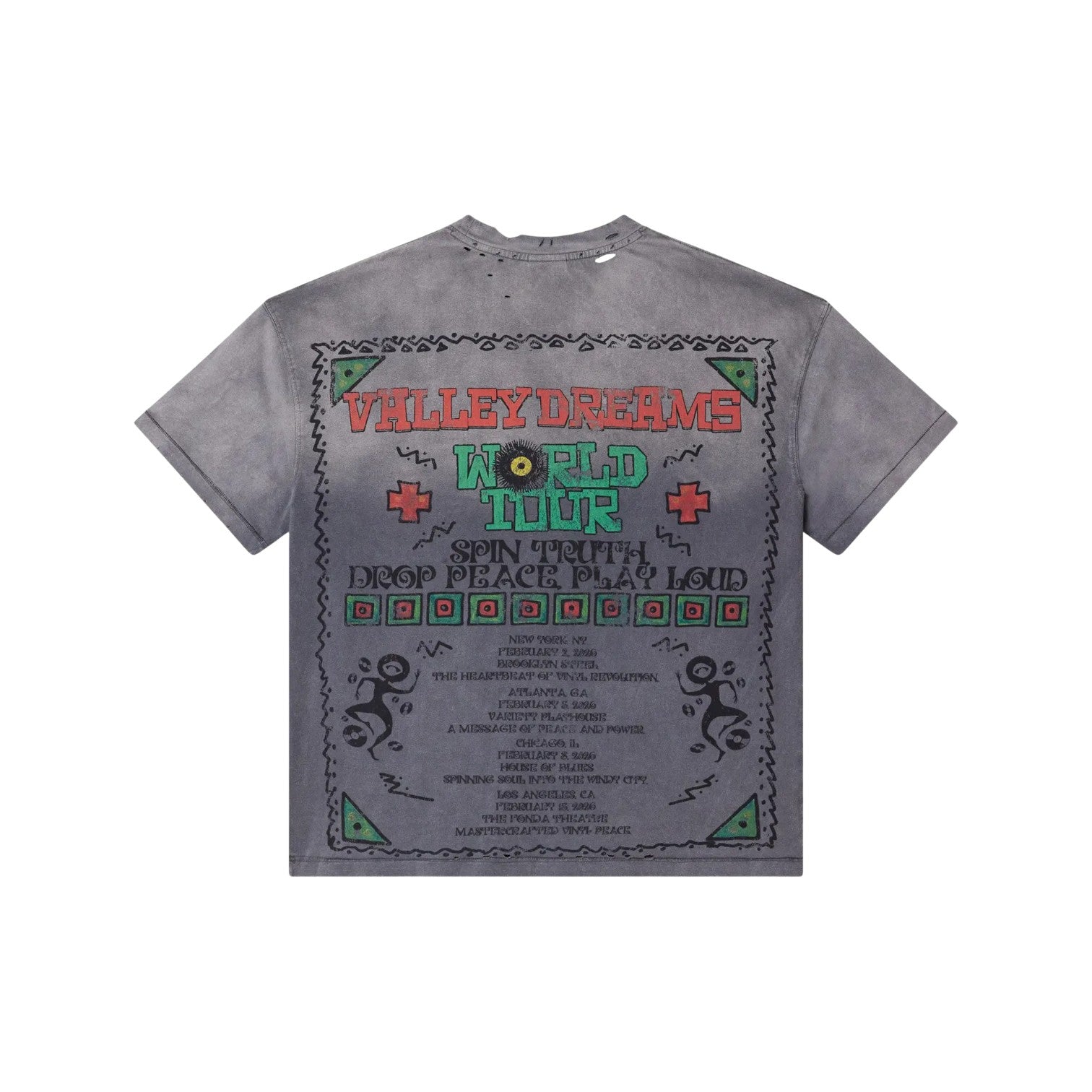 Vale Forever 'Faded Chaos' Grey Tee