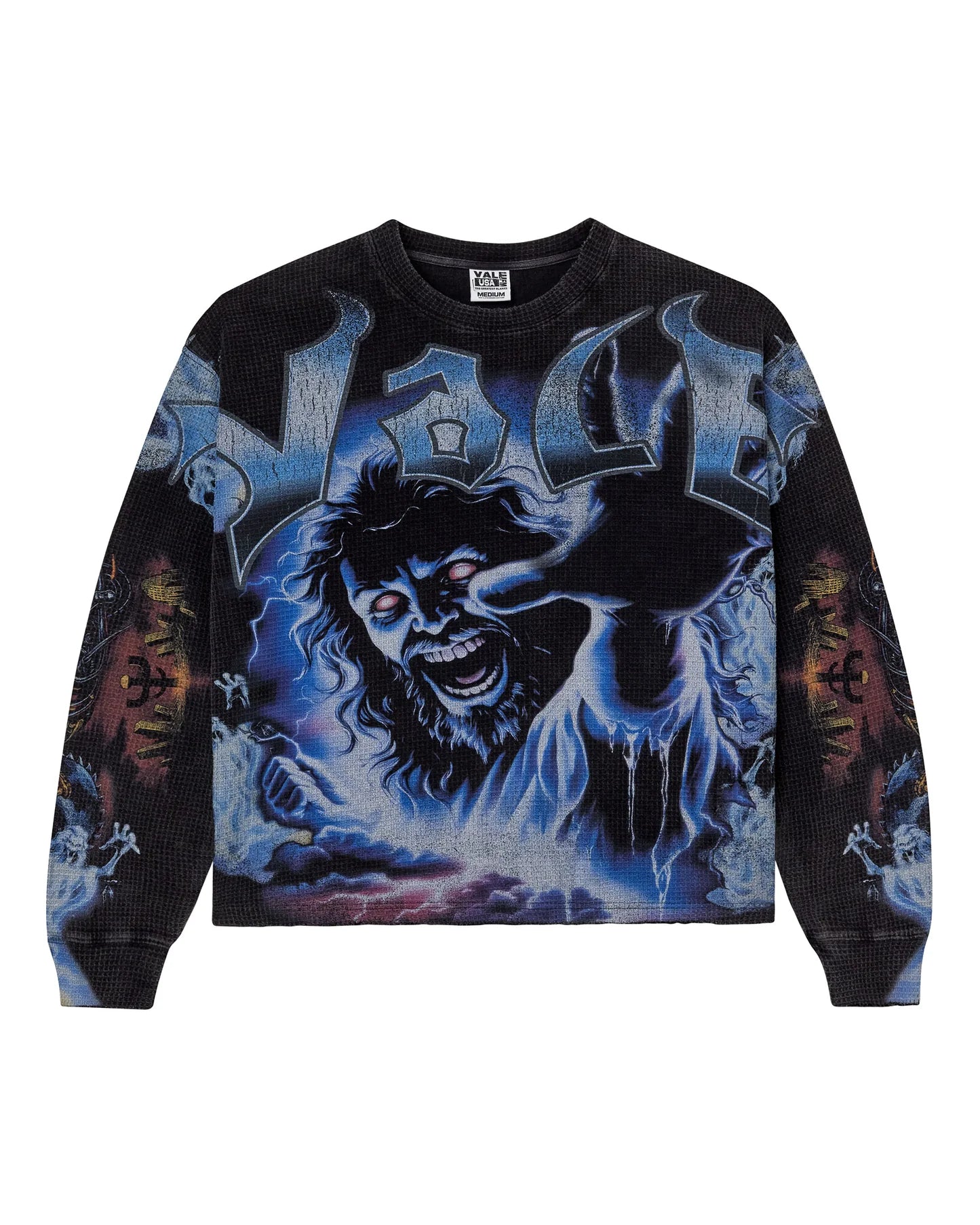 Vale Forever 'Fear' Black & Blue Thermal Tee