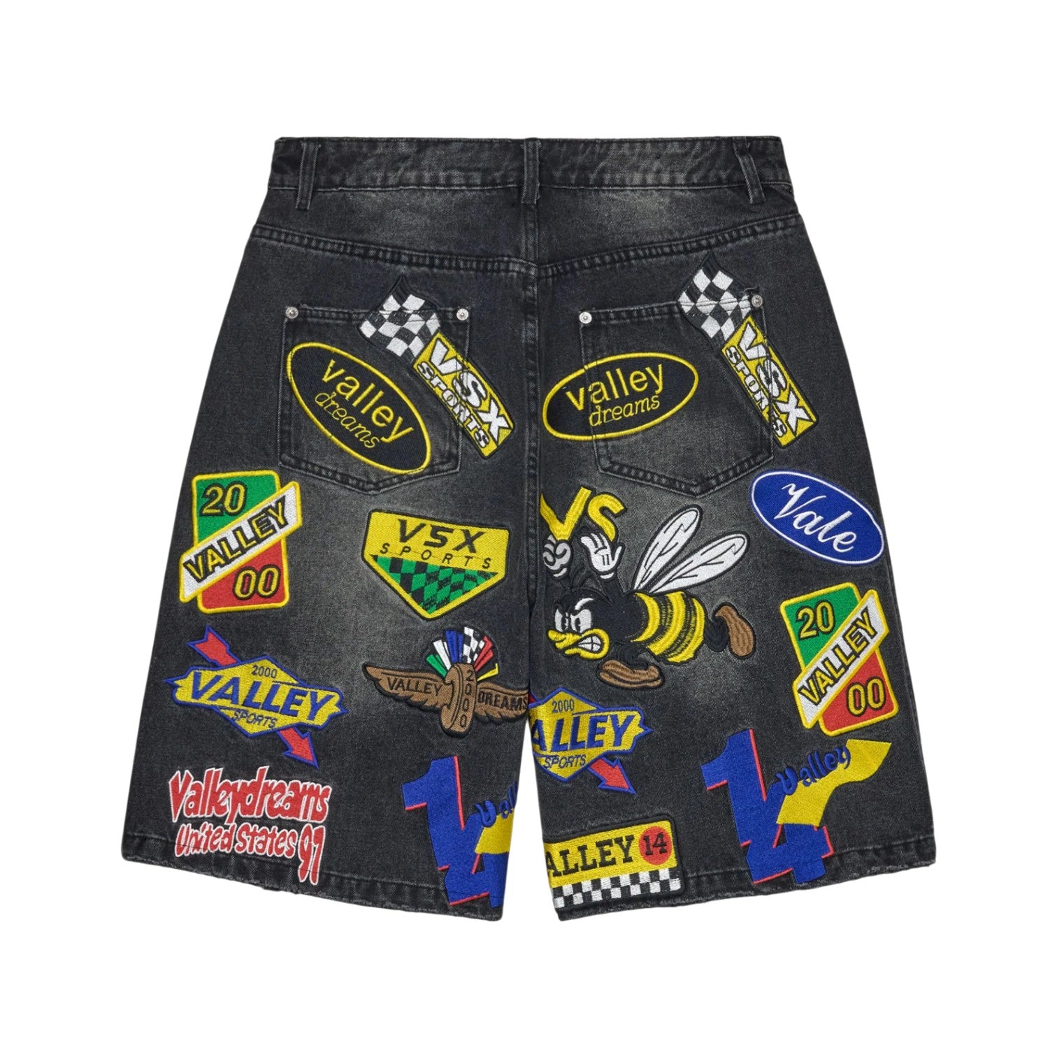 Vale Forever 'Passport' Black Jean Shorts