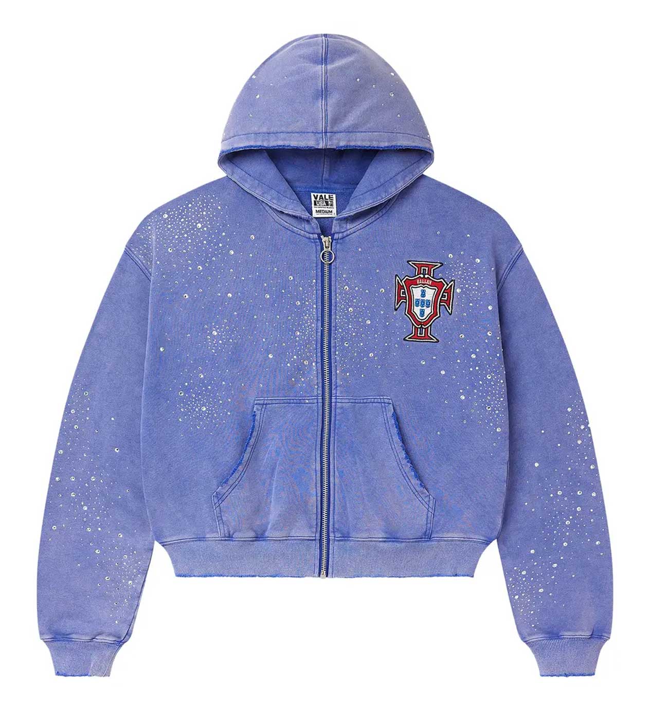 Vale Forever 'Sea Clustered' Light Blue Zip Up Hoodie