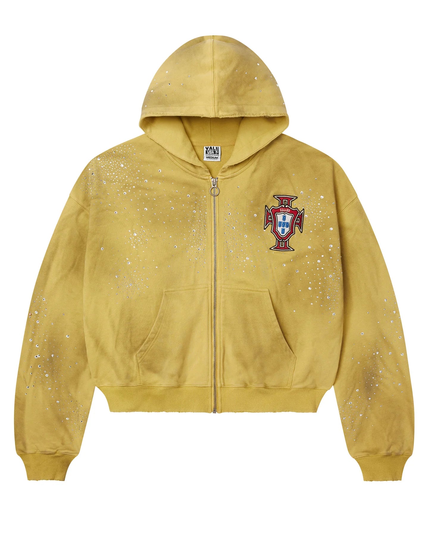 Vale Forever 'Sun Cluster' Mustard Zip Up Hoodie