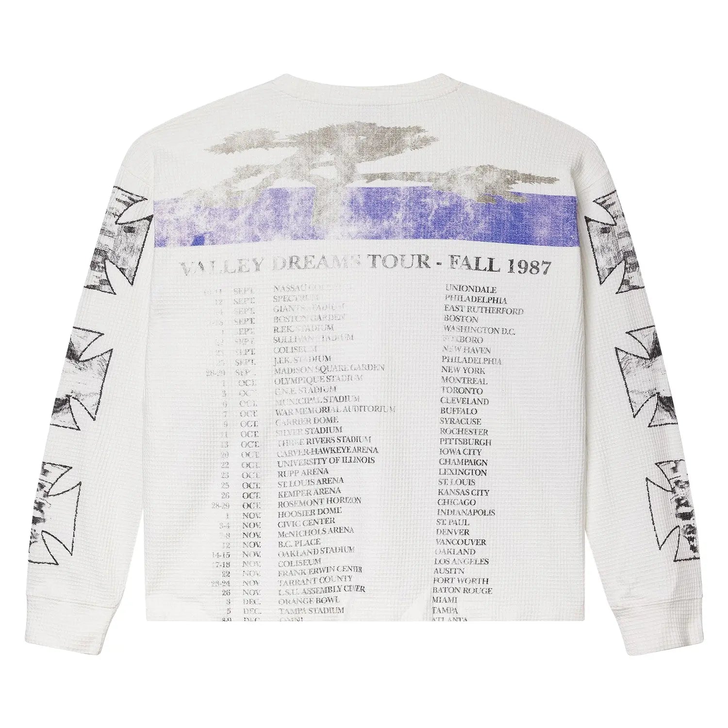 Vale Forever 'Valley Slam' White Thermal Tee