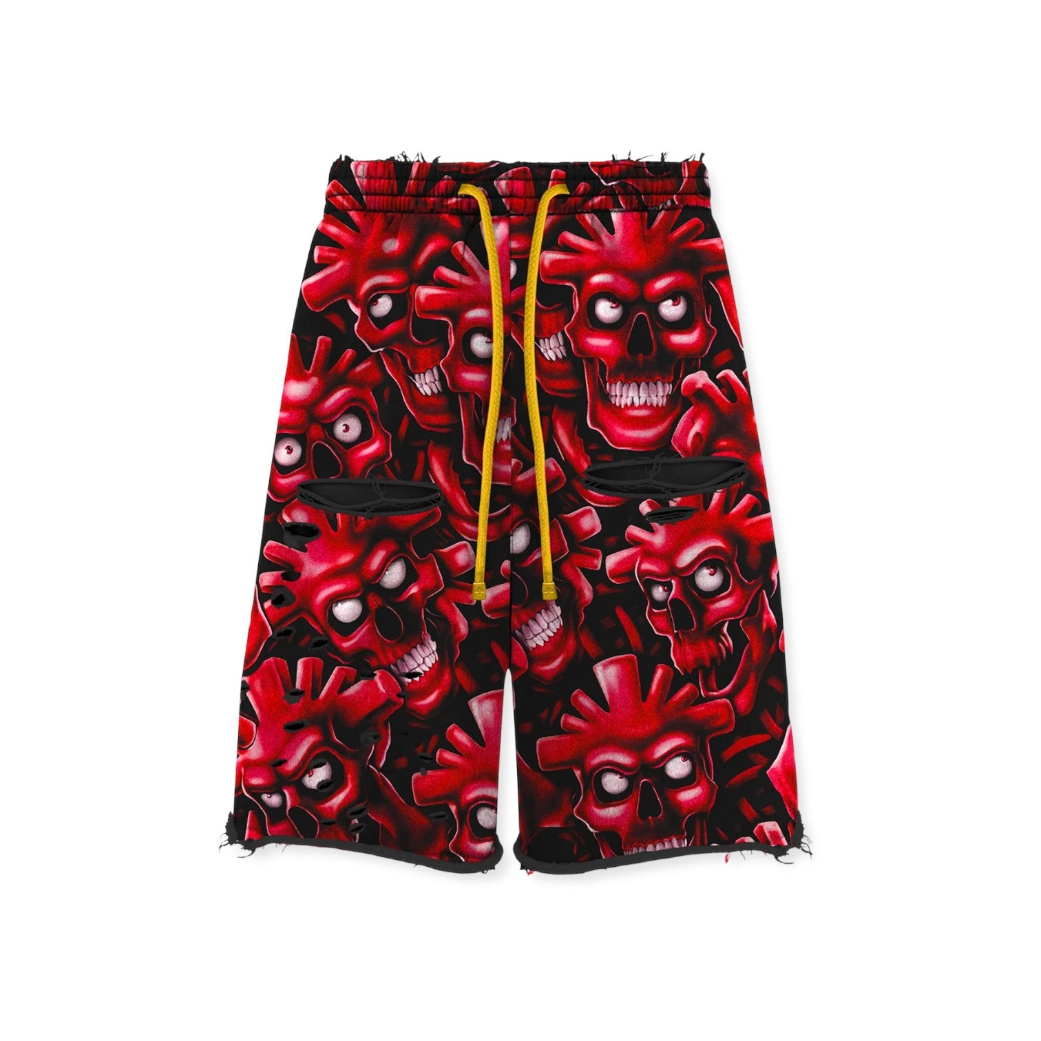 Vertabrae 'Skull Head' Red Shorts
