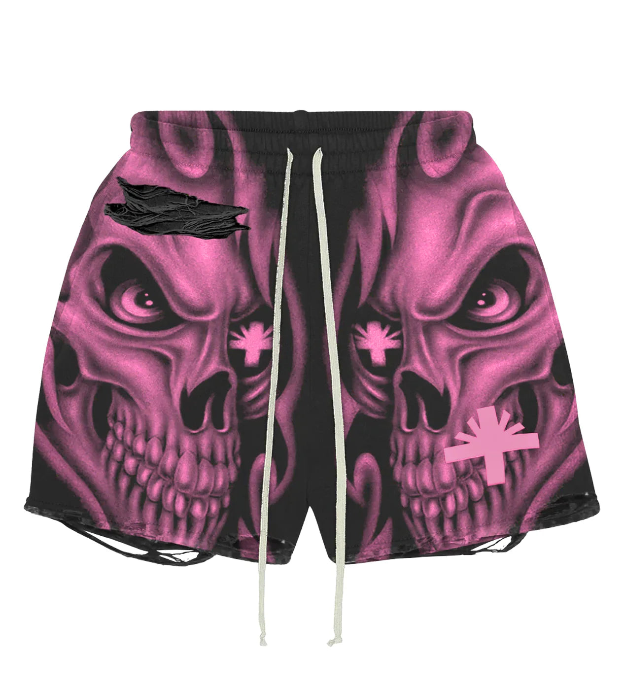 Vertabrae 'Skull' Pink Storm Shorts