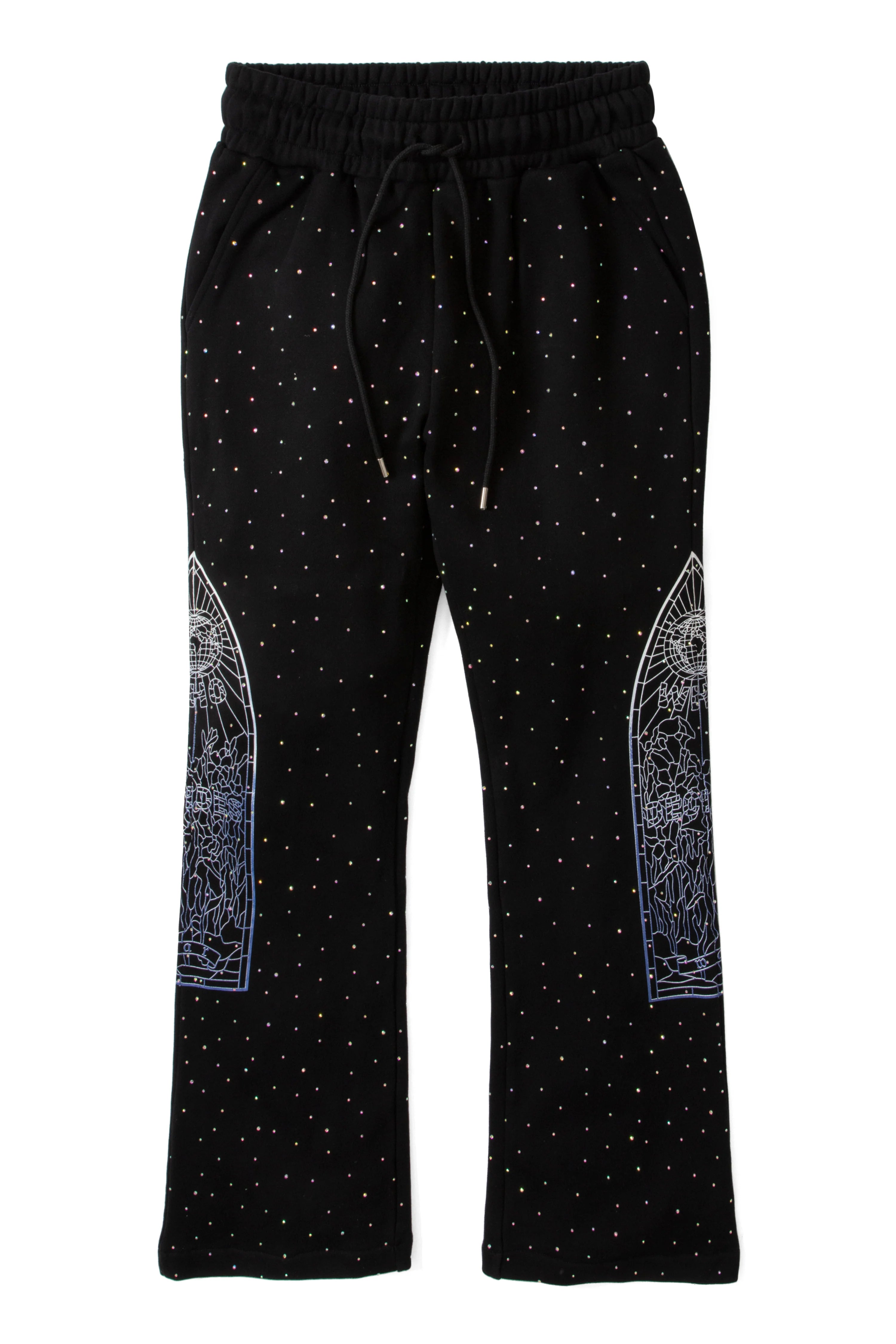 WDW "Stained Glass" Rhinestone Coal Sweats