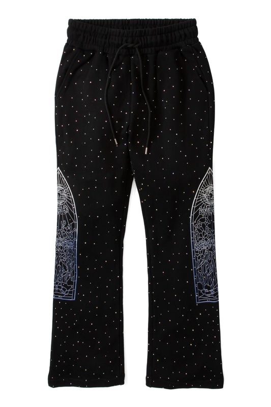WDW "Stained Glass" Rhinestone Coal Sweats