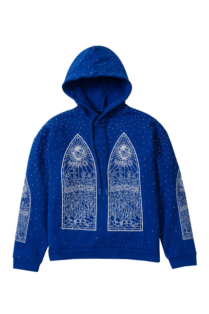 WDW "Stained Glass" Rhinestone Indigo Hoodie