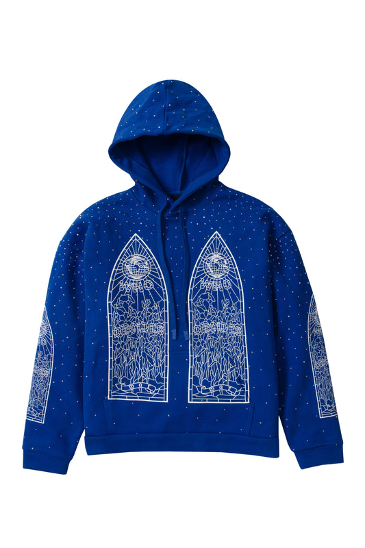 WDW "Stained Glass" Rhinestone Indigo Hoodie