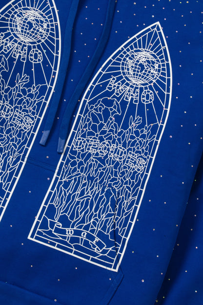WDW "Stained Glass" Rhinestone Indigo Hoodie