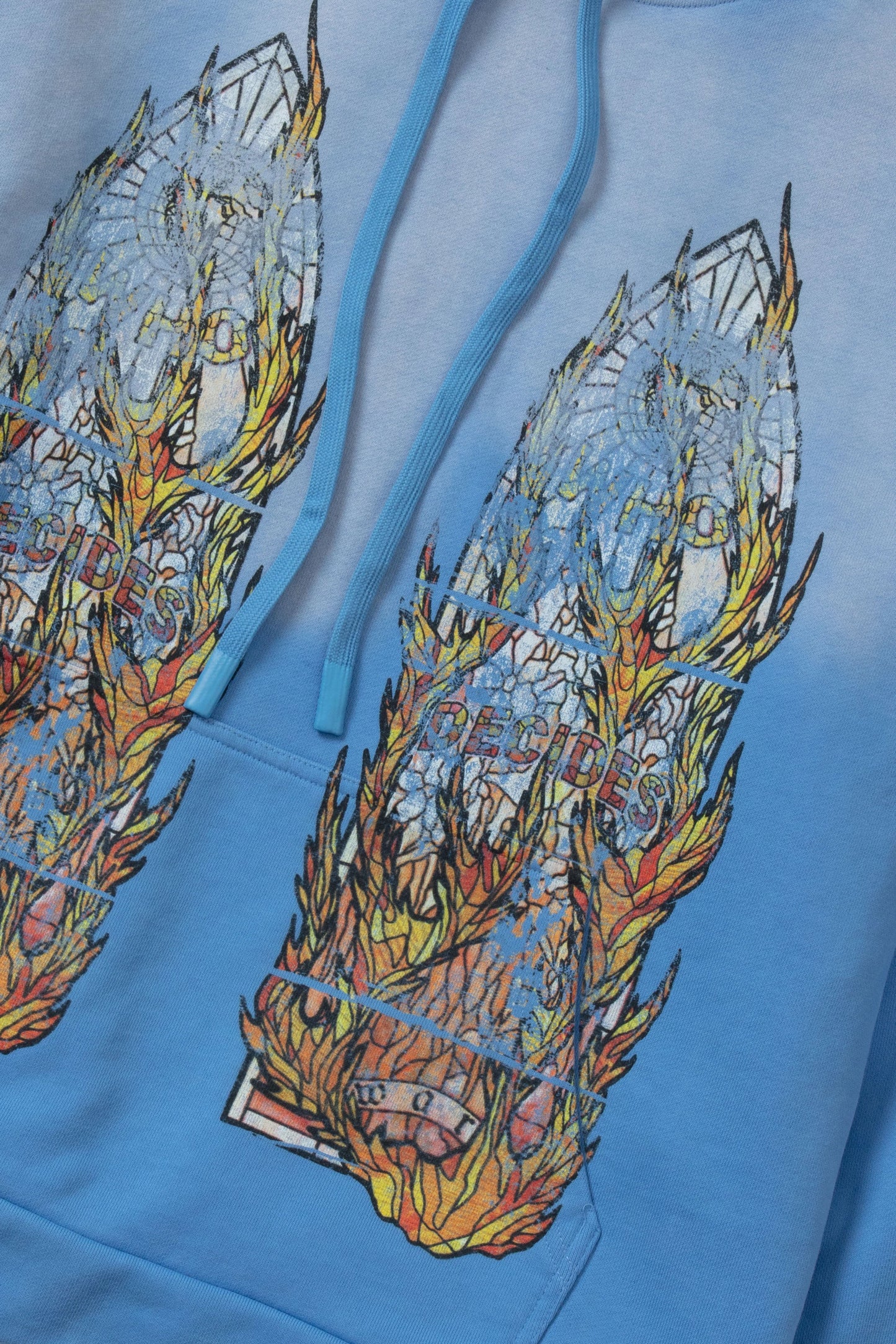 WDW "Faded Flame Glass" Sky Blue Hoodie