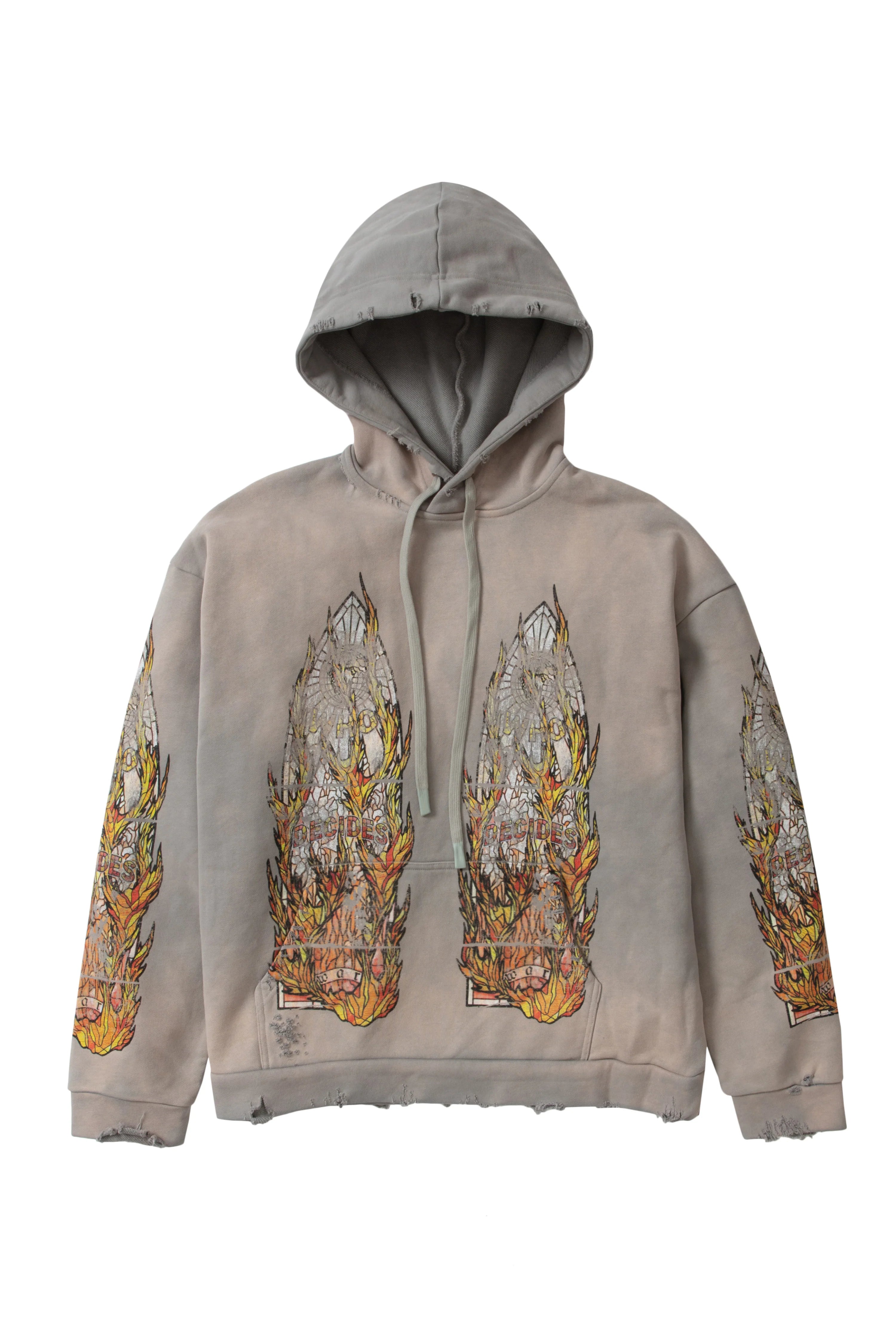 WDW "Faded Flame Glass" Vintage Grey Hoodie