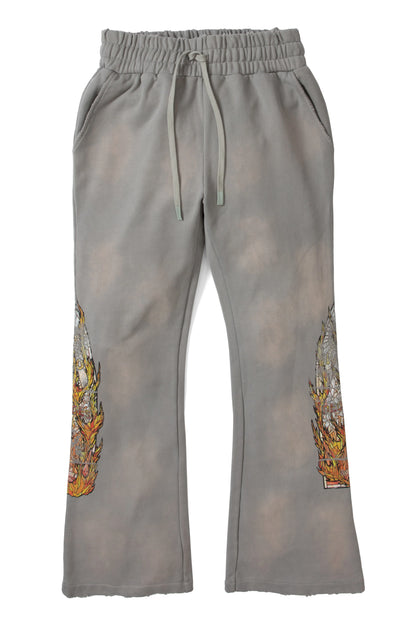 WDW "Faded Flame Glass" Vintage Grey Sweats